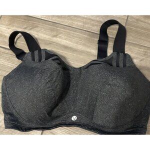 42H LIVI for Lane Bryant Grey Black Max Support Underwire Sports Bra